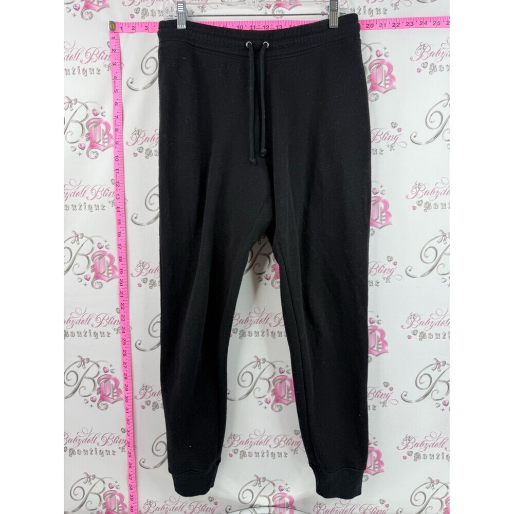 George Drawstring Jogger Track Pants Black lounge wear cozy comfortable cuffed